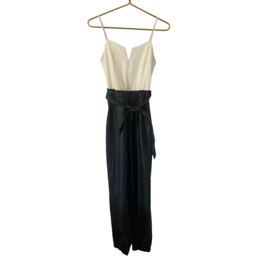 Almost Famous Leather Pant Jumper, Size Medium